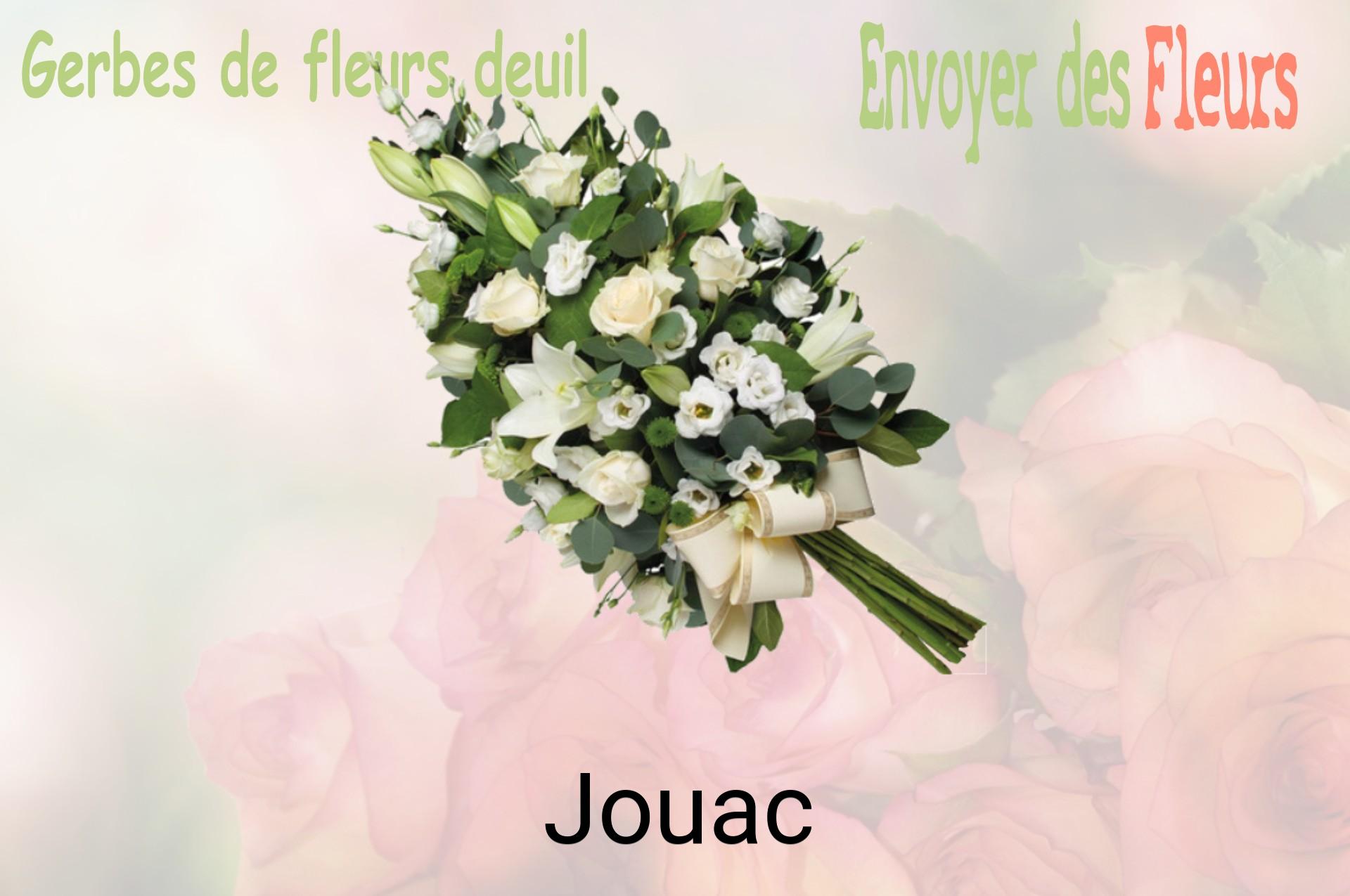 Gerbe de fleurs de deuil livrée à Jouac